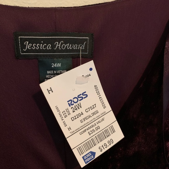 Jessica Howard Purple Velvet Dress - Picture 2 of 7